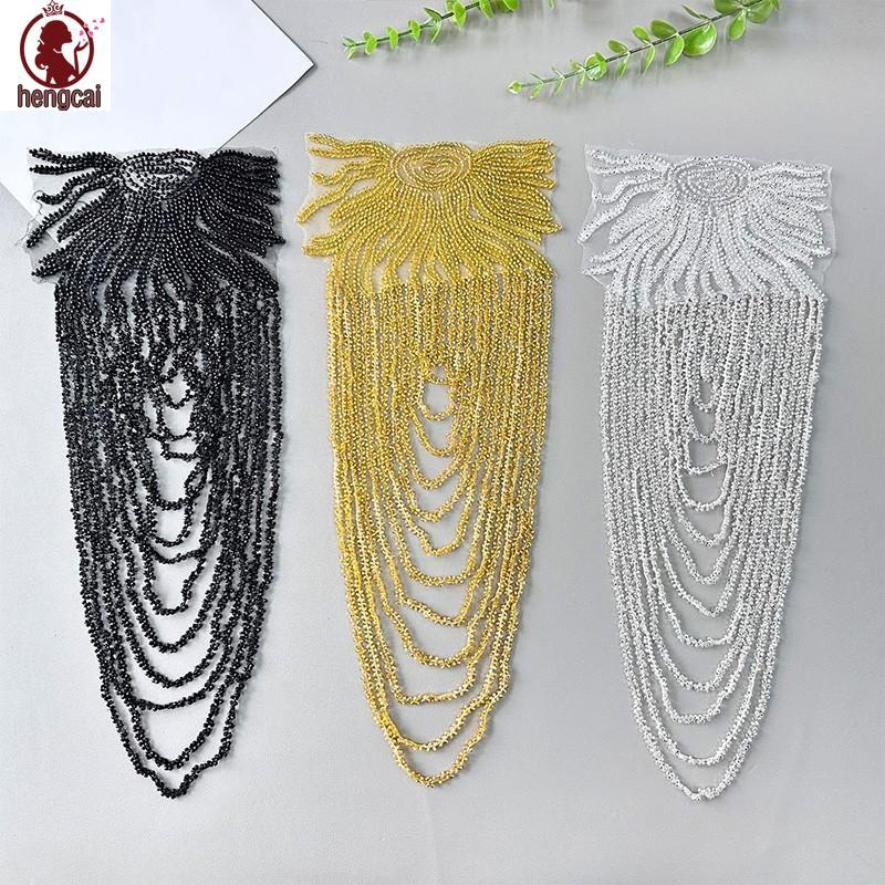 Dây chuyền tua rua sequin với viền đính thêu cho trang trí váy cưới