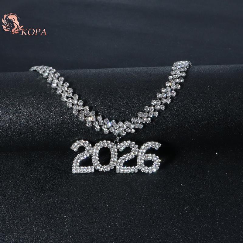 Vòng cổ KOPA 2026 pha lê đính đá, phù hợp làm quà tặng