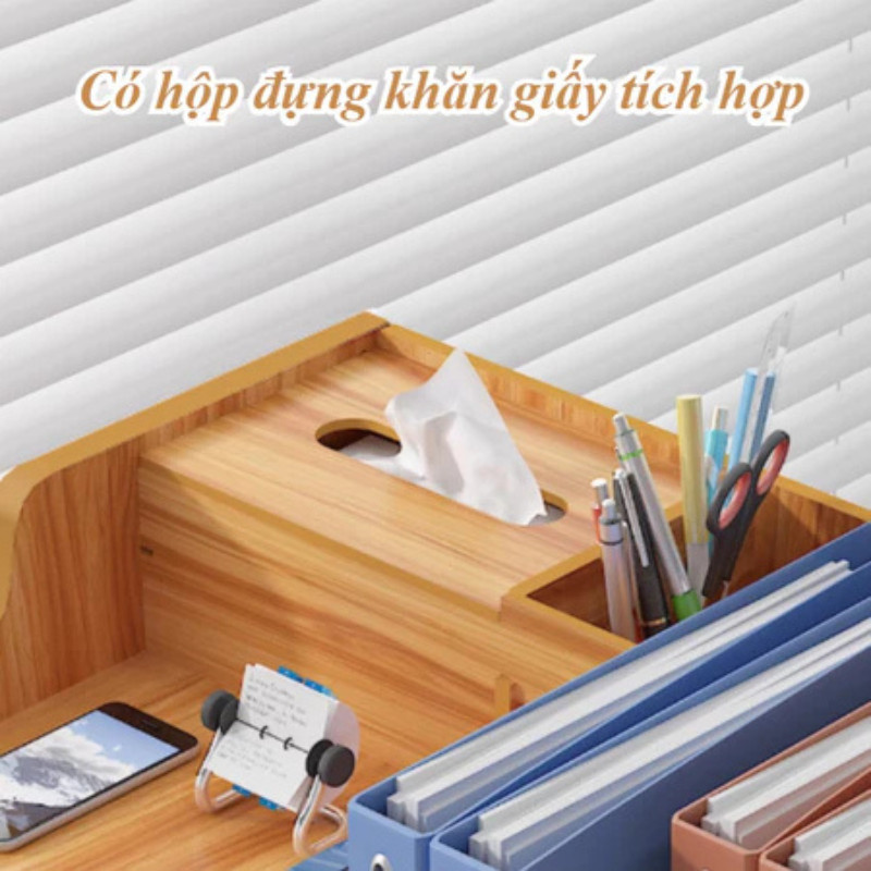 Kệ Đựng Hồ Sơ Khay Đựng Tài Liệu Giá Sách Để Bàn, Hộp đựng bàn làm việc đa tầng, Nhiều màu tùy chọn