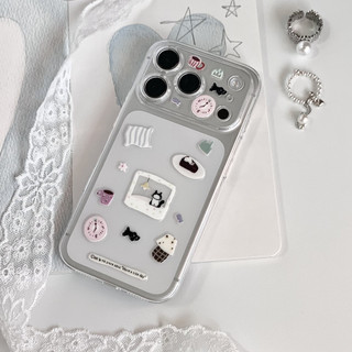 [JLK] Creative Diy Sticker Vỏ điện thoại trong suốt cho iPhone 17 Air 16 15 Plus 14 Pro Max 13 12 11 Clear Slim PC Vỏ chống sốc