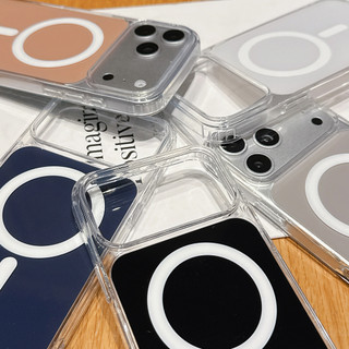 Ốp Điện Thoại Từ Tính Cho iPhone 17 16 Pro Max 17 Air 16 15 14 13 Bốn Góc Chống Rơi Chống Sốc Bảo Vệ Vỏ Acrylic