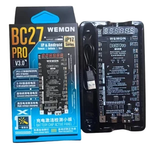 Bảng phát hiện kích hoạt pin WEMON BC27 PRO cho IPhone 6-17 & 400 + Mẫu Android Kích hoạt một cú nhấp chuột của công cụ pin