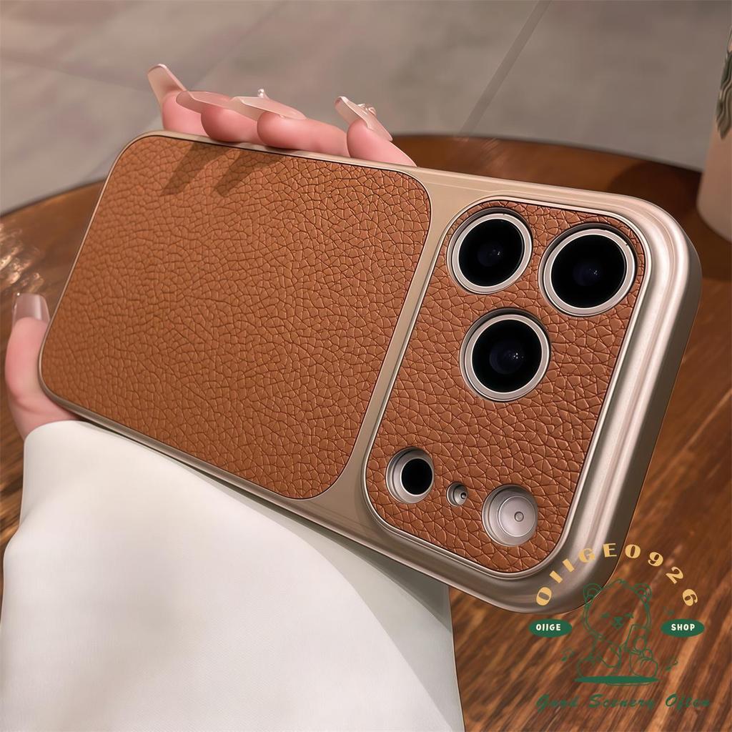 【 Ốp lưng iPhone17 】 Da da cảm giác cửa sổ lớn Vỏ điện thoại iphone17 Pro Max 16 15 14 13 12 cho vỏ iPhone Vỏ mềm silicon TPU chống sốc