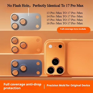 Hợp Kim Titan Không Lỗ Flash Sửa Đổi Mới Ống Kính Phía Sau Thay Đổi Ngay Lập Tức Cho IPhone 17 Pro Max Ống Kính Miếng Dán Cho iPhone 14 15 16 Pro Max Phim Bảo Vệ Ống Kính Máy Ảnh