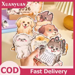 XUAN 1 Chiếc Dụng Cụ Lập Kế Hoạch Bàn 2026 Dễ Thương Chó Series Lịch Để Bàn Hàng Năm Chương Trình Nghị Sự Người Tổ Chức Ghi Chú Cho Văn Phòng Tại Nhà Trường Học Lập Lịch Hàng Ngày VN