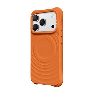 Ốp điện thoại silicon lỏng chất lượng cao màu cam gợn sóng cho iPhone 17 Pro Max 16 15 14 13 Pro Max Plus có thể sạc lại