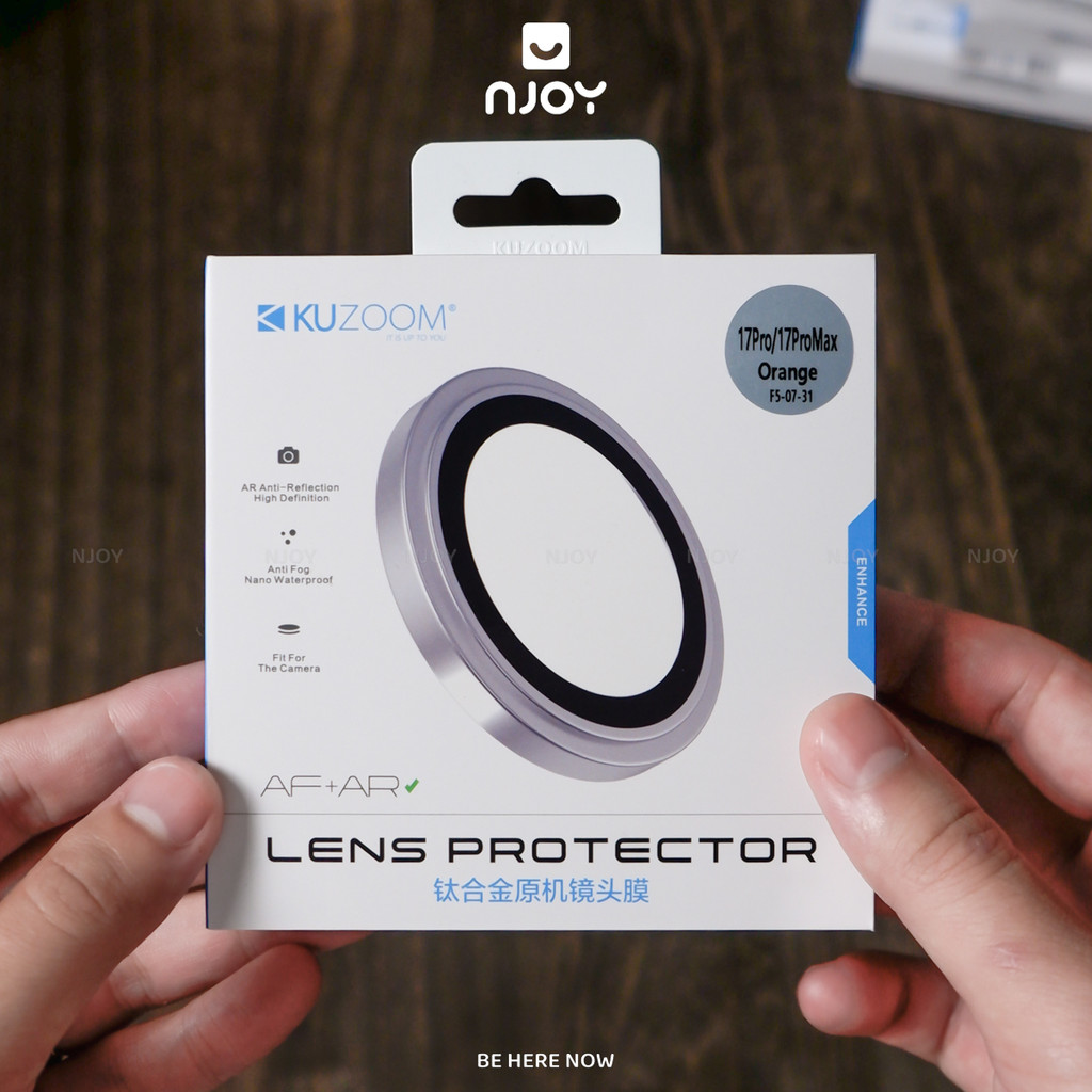 Cường Lực Camera Kuzoom AR Chống Trầy Màu Nguyên Bản Cho Điện Thoại iPhone 17 Pro Max 16 15 14 13 12