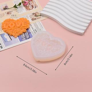 RO > 1 Hoa Hồng Hình Trái Tim Khuôn Silicon DIY Tình Yêu Hoa Nến Thạch Cao Dụng Cụ Làm Socola Khuôn Đá Trang Trí Lễ Tình Nhân Quà Tặng Mới