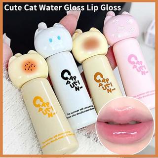[savemoneyeveryday] Son bóng dễ thương dưỡng ẩm mượt mà và lâu trôi Lip Glaze 4 sắc thái Dễ dàng bôi vết bẩn môi cho người mới bắt đầu [vn]