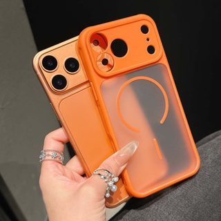 Ốp bảo vệ từ tính bảo vệ ống kính mờ mờ phù hợp cho iPhone 17 Air 16 15 14 Plus 13 12 11 Pro Max, vỏ bảo vệ acrylic cứng thích hợp để sạc không dây