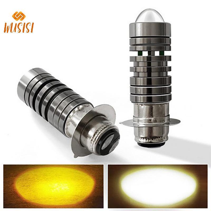 [WUSISI] Bóng đèn pha hai màu đa năng 12V P15D H6 PX15D LED Đèn pha xe máy H6 Xe tay ga Xe máy MỚI