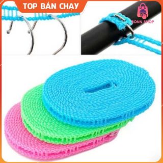 Dây phơi quần áo 5 mét thông minh giúp cố định các móc quần áo khi phơi  đồ