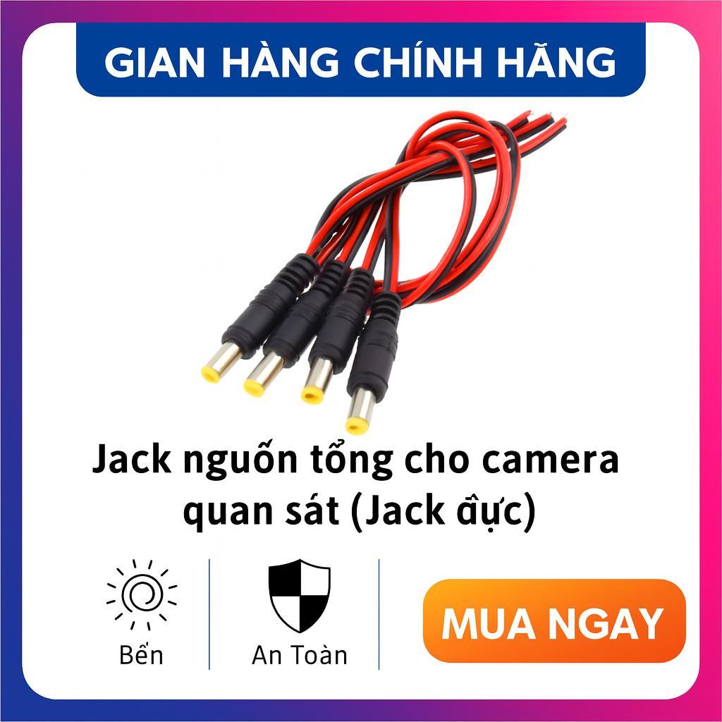 Jack Đực DC 12V Dùng Cho Nguồn Tổng Camera – Chắc Chắn, Ổn Định