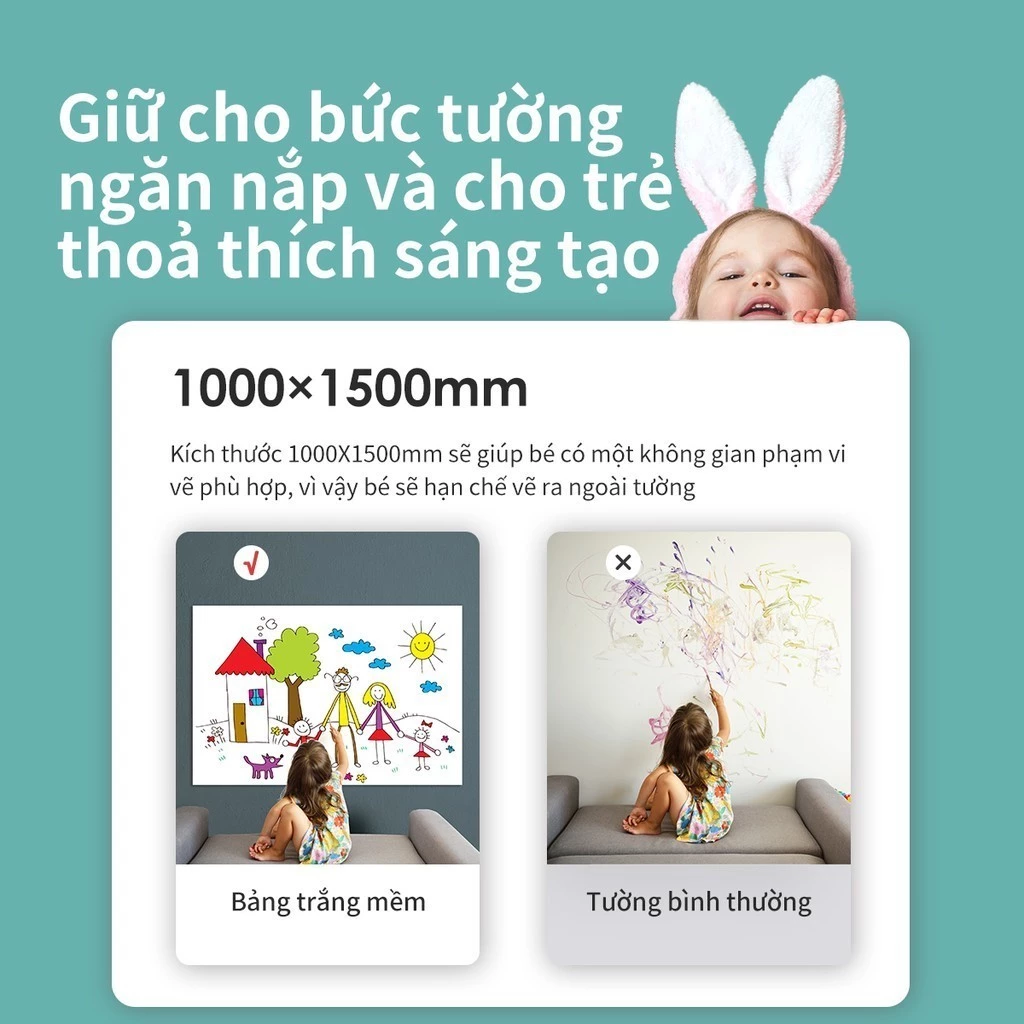 [🔥VOUCHER 99K] Bảng Từ Trắng Dán Tường Deli - Hút Nam Châm Bút Lông Nhiều Kích Thước Kèm Phụ Kiện Bảng
