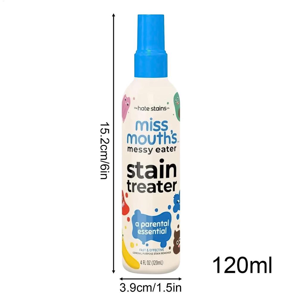 Xịt trị vết bẩn lộn xộn của Miss Mouth 100 / 120ml Nước tẩy rửa nhẹ nhàng Điều trị vết bẩn cho trẻ sơ sinh và trẻ sơ sinh mueadsyvn