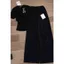 sét bộ đồ nữ da cá cạp chun đen dài + phối áo croptop tăm-hình gấu xanh