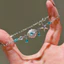 Vòng tay nữ bạc zircon chải vỏ sao biển, phù hợp thời trang