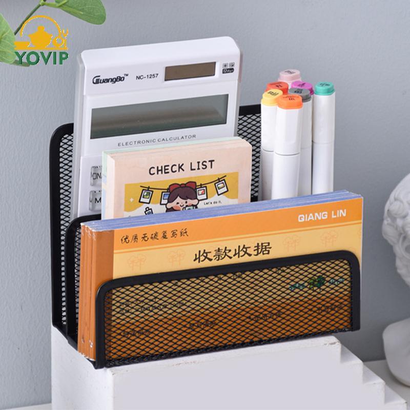 YOVIP Giấy Khay Sổ Tay Đứng Ra Bàn 3 Lớp Bla Kim Loại Sắt Lưới Giá Đỡ Cho Tạp Chí Tập Tin Sách Ra Tổ Chức Văn Phòng VN