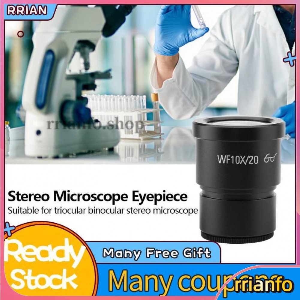 Rrianfo RRIAN 1 cái WF10X/20 Kính Hiển Vi Âm Thanh Nổi Trường Rộng Kích Thước Gắn Thị Kính 30mm
