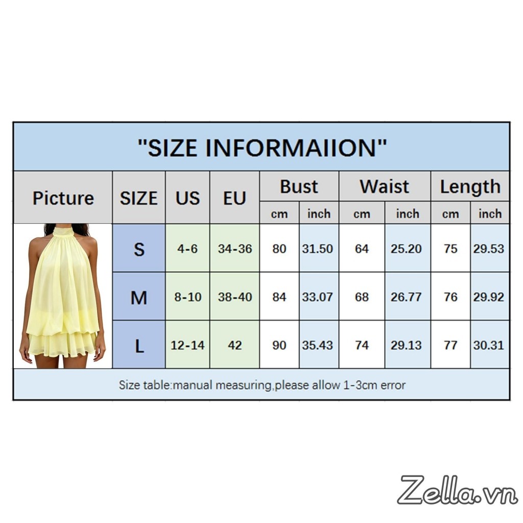 Váy mini cổ chữ neckline không tay hở lưng, phù hợp thêm thắt lưng