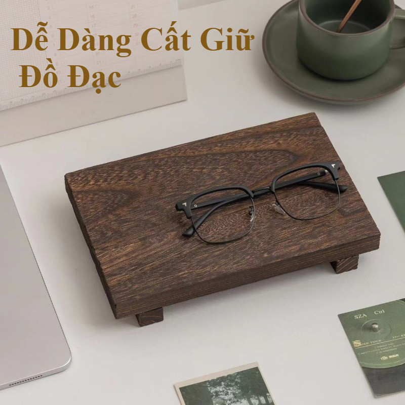 Retro Log Hương Liệu Nước Hoa Khay Đựng Đồ Trang Sức,để Bàn đa Năng, đựng Trang Sức, Chìa Khóa, Tinh Dầu