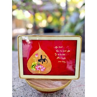 Tranh để bàn thư pháp chữ An tráng gương