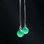Bông tai hạt tròn mã não Chrysoprase phong cách dân tộc thanh lịch dành cho nữ