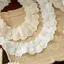 TOPTOOLCX Vải Ren, Thiết Kế Ruffle Trắng Ruffle Ren Viền, Phụ Kiện Quần Áo Chiều Rộng 4cm Vải Cotton Viền
