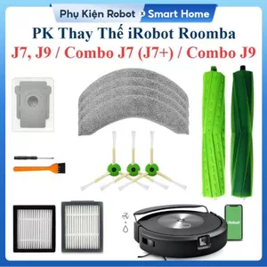Phụ Kiện Thay Thế iRobot Roomba J7, Combo J7, J9, Combo J9/ Đôi Chổi Lăn, Chổi Cạnh, Bộ Lọc, Khăn Lau, Túi Bụi Bản Plus/