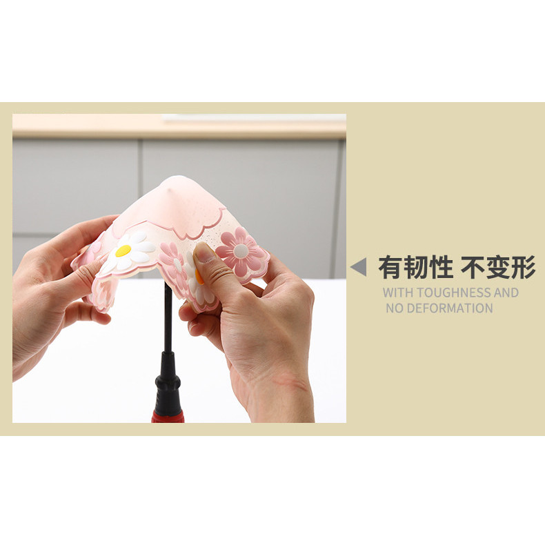 Xuyên Biên Giới Hoa Cúc Cách Nhiệt Chống Bỏng, Miếng Lót Bàn Silicon, Chống Dầu, Chống Thấm Nước, Dùng Cho Nồi/Bát, Tròn