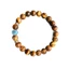 Vòng tay hạt mắt hổ Evil Eye - Đá sọc mắt hổ thủ công - Blue Evil Eye Accent - Miếng đệm kim loại - Unisex Daily Wear Travel
