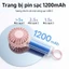 Quạt Mini Tích Điện Cầm Tay MangoTek Popo H1 3 Chế Độ Gió Làm Mát, Nhỏ Gọn Tiện Lợi Kèm Khóa Đeo