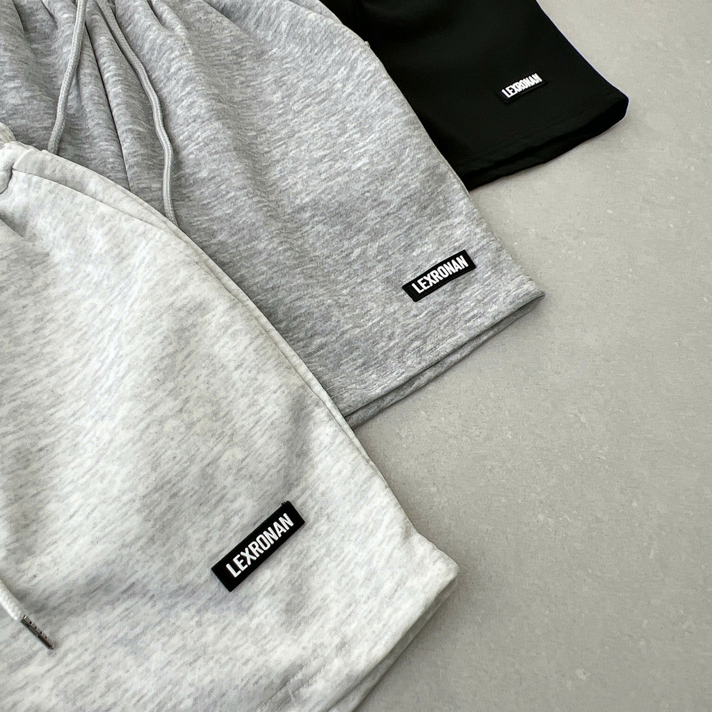 Quần Đùi Trơn Nam LEXRONAN Tag Trước Form Trên Gối – Short Nam Thể Thao Co Giãn, Mặc Mát, Dễ Phối Đồ Local Brand #QD02