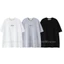Chất Lượng Cao Thêu Chữ Rời Cổ Tròn Ngắn Tay Áo Thun Nặng Nguyên Chất Cotton Unisex Cặp Đôi Đáy Áo Sơ Mi
