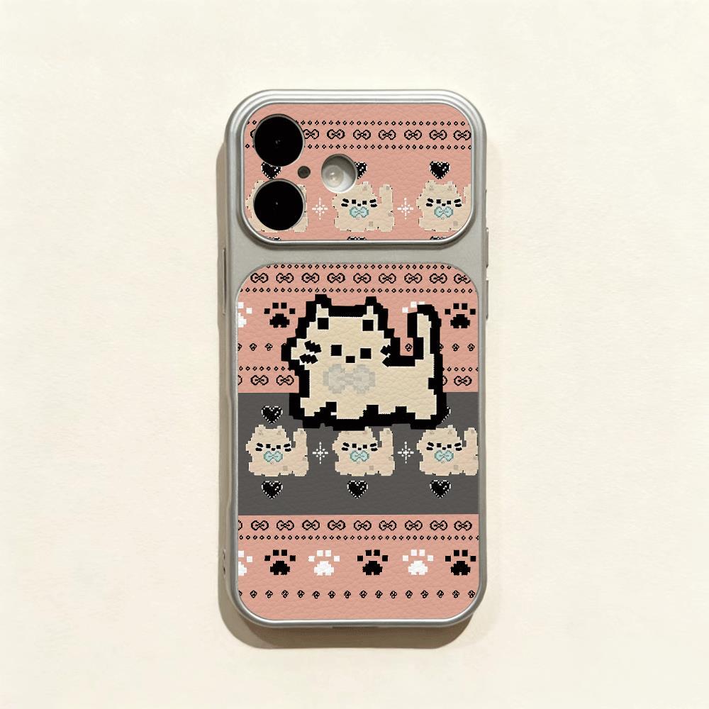 Pixel Cat dệt cho trường hợp iPhone 17Air iPhone 15/14 Corning Case