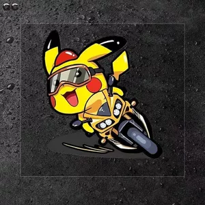 Pikachu Pokémon Hoạt Hình Miếng Dán Đầu Máy Ô Tô Điện Xe Máy Pin Trang Trí Ô Tô Miếng Dán Tự Dính Chống Thấm Nước Miếng Dán 26.3.26