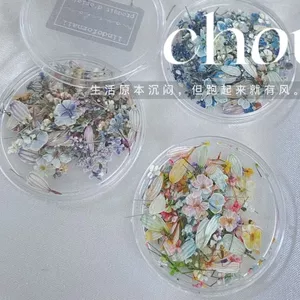Làm móng tay phong cách Nhật Bản|Vườn Monet|Phối màu kem|Hoa Nhỏ Hoa Hỗn Hợp Tự Làm Chất Liệu Decal Móng Tay