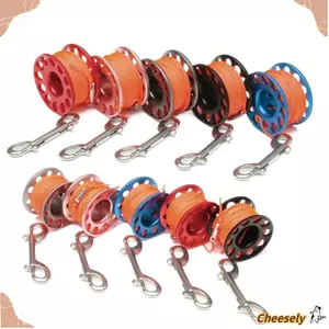 Cuộn dây đánh dấu chống rơi lặn biển Cheeseley, 15/30M, thiết bị an toàn với thép không gỉ và hợp kim nhôm