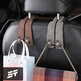 JT Xe Tựa Đầu Móc Cao Cấp Da Lộn Ghế Sau Treo Móc Kép 20KG Lớn Chịu Tải Hợp Kim Móc Treo Cho JT Jetour T1 T2 DASHING X70 X90 Plus ShanHai Phụ Kiện Nội Thất