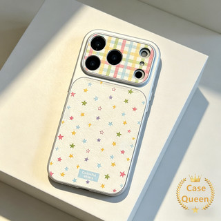 Ốp lưng hình ngôi sao nhỏ đầy màu sắc thời trang Tương thích cho IPhone XR 17 16 13 15 12 14 11 Pro Max Air 15 16 14 Plus 16 14 17 12 13 Pro Ốp họa tiết da sáng tạo sang trọng