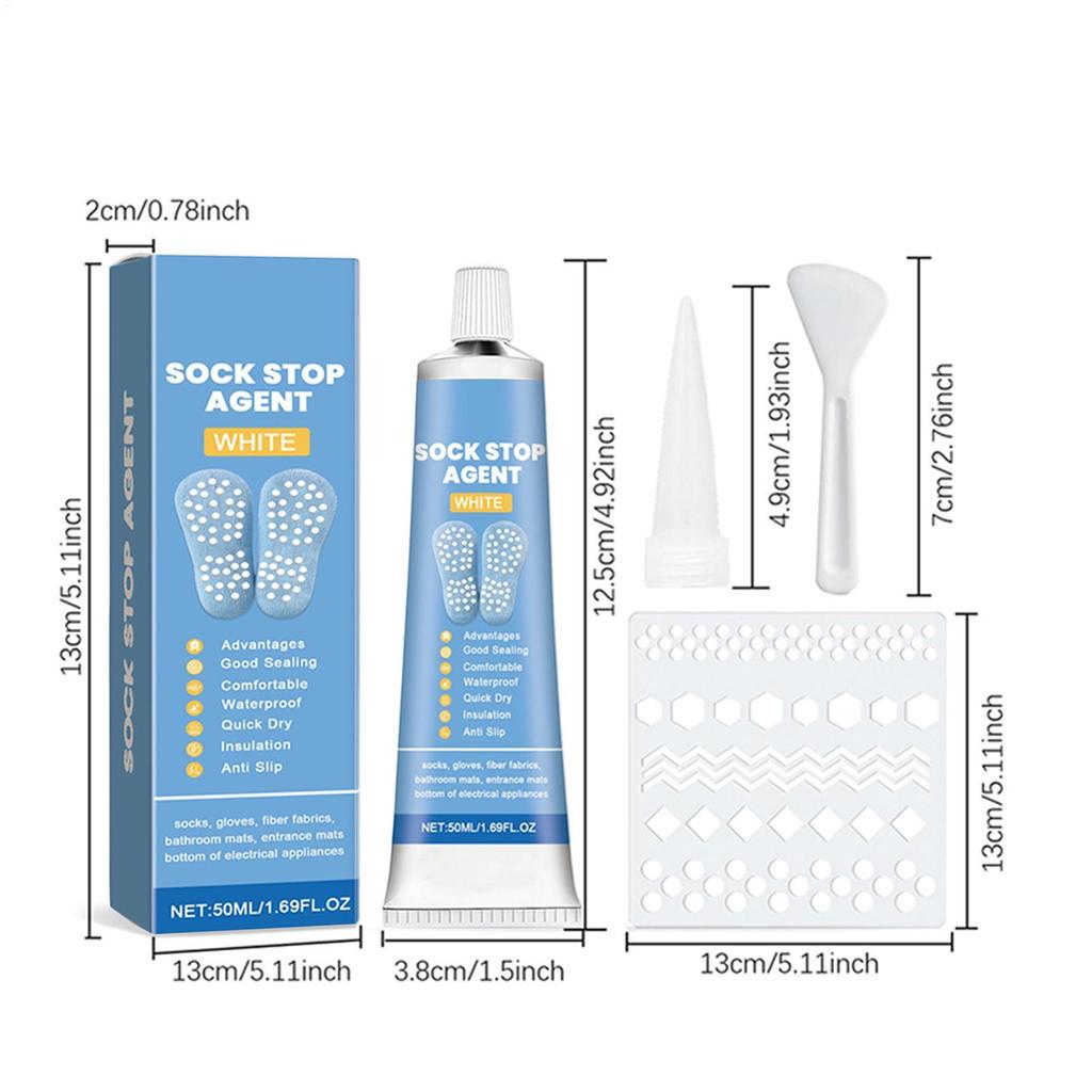Sock Non-slip Adhesive Sock Stop Non Slip 3D Fabric Textile Liquid Paint 50ml Sole Grip Protection Anti Slip mueadsyvn