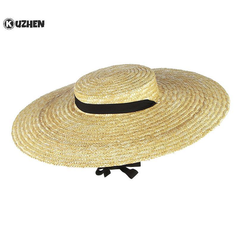KUZHEN Mũ Rộng Vành Rơm Cho Nữ Đi Biển, Che Nắng Mùa Hè