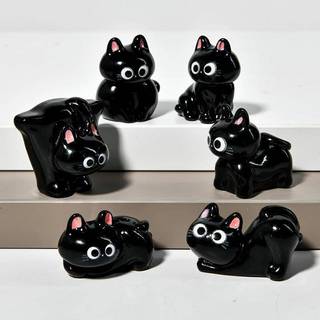 LJF 1 / 6 Cái Dễ Thương Mèo Con Để Bàn Trang Trí Phòng Hình Hoạt Hình Thu Nhỏ Bla Mèo Micro Phong Cảnh Nhựa Đồ Trang Trí Trang Trí Nhà VN
