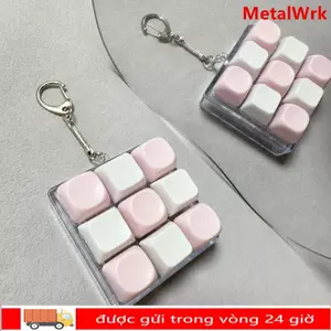 Bàn phím ngón tay METALWRK, Keycap 2 / 3 / 6 / 9 Phím Fidget Móc khóa, Tiện ích giảm căng thẳng Pass The Time Pinch Toy Người lớn