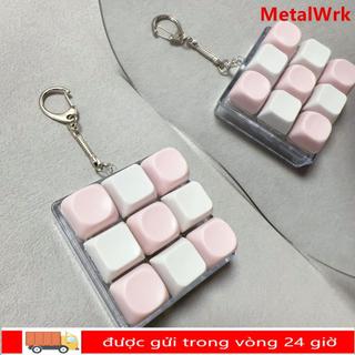 Bàn phím ngón tay METALWRK, Keycap 2 / 3 / 6 / 9 Phím Fidget Móc khóa, Tiện ích giảm căng thẳng Pass The Time Pinch Toy Người lớn