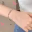 Vòng tay trái tim Zircon lấp lánh màu bạc ngọt ngào dành cho bé gái Chuỗi trái tim tinh tế [Mina]