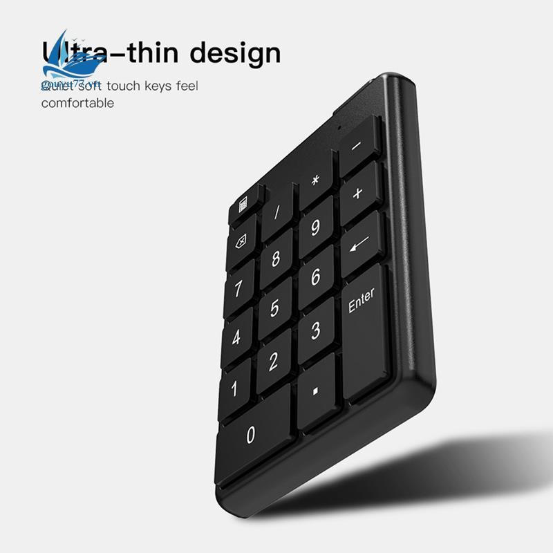 [gouyu77.vn] 19 Phím Bàn Phím Số Không Dây Bluetooth Đa Năng Bàn Phím Kỹ Thuật Số Mini Numpad Cho Đồ Dùng Kế Toán PC