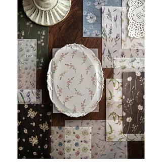 JIANWU Komachi Hoa Vườn Series Vintage Cây Cảnh Quan Cắt Dán Thêu Sò Chất Liệu Giấy Sáng Tạo Rác Tạp Chí Văn Phòng Phẩm