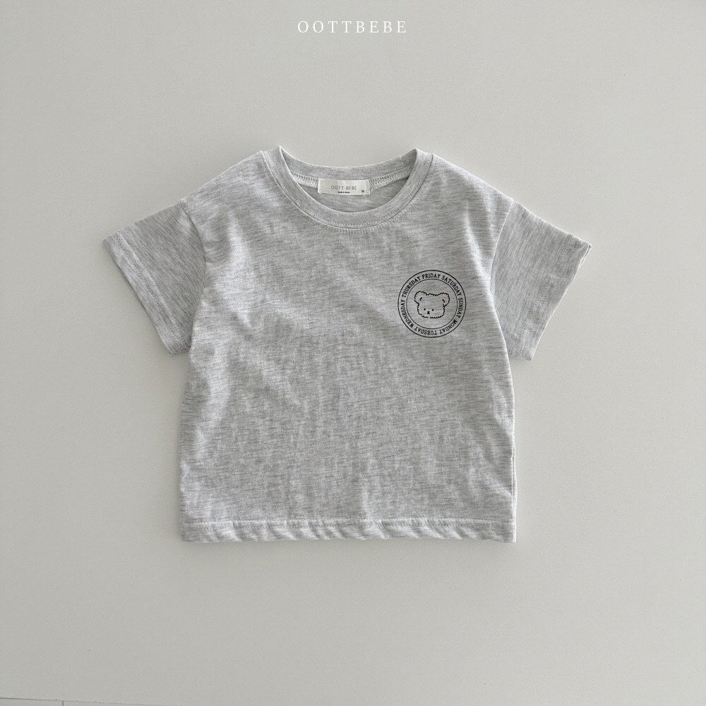 Áo Thun Trẻ Em Áo Phông Trẻ Em Friday Họa Tiết Gấu Koala Con Dấu Tròn Cotton Mềm Mịn Unisex 6M-5T - NUGGAP