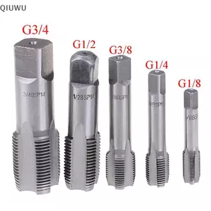 QIUWU G1 / 8 1 / 4 3 / 8 1 / 2 3 / 4 HSS Taper Tap BSP Kim Loại Vít Chủ Đề.